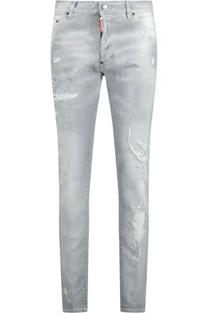 Dsquared2 Mens Cool Guy Paint Splash Ripped Slim Fit Jeans in Denim - Size 26W/32L