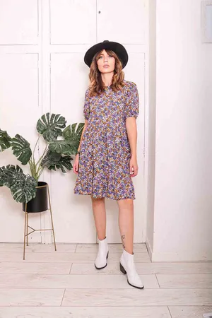 Urban Bliss Womens Multi lennox mini smock dress - - Size 8 UK