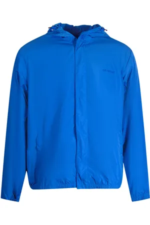 OFF-WHITE Mens Diag Tab Peacock Windbreaker Jacket - Size Medium