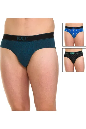 Kisses and Love Mens Pack-3 Slips Funny breathable fabric KL3012 man - - Size Small