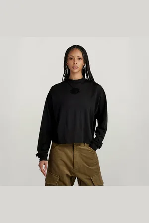 G-Star Womens G-Star RAW Mock Graphic Loose Top - Cotton - Size 2XS