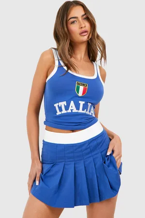 Boohoo Womens Italia Set Mini Pleated Tennis Skirt - - Size 12 UK