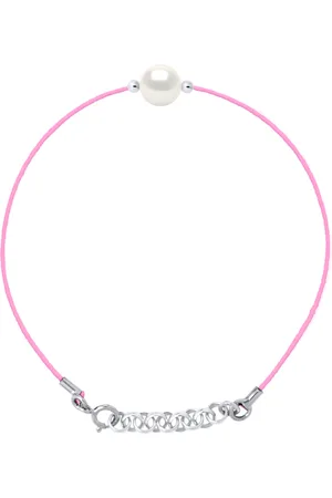 Diadema Womens - Bracelet - Pink Nylon - Freshwater Pearl - - One Size