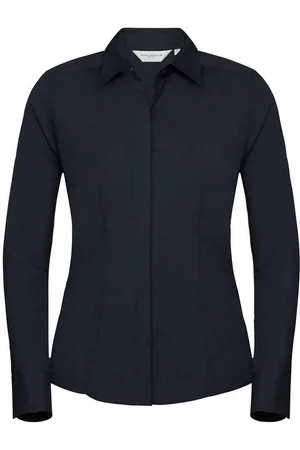 Russell Athletic Collection Womens/Ladies Poplin Fitted Long-Sleeved Formal Shirt (French ) - Size 20 UK