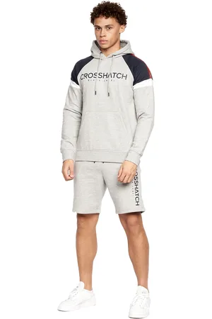 Crosshatch Mens Reginald Hoodie And Shorts Set ( Marl) - Size 2XL