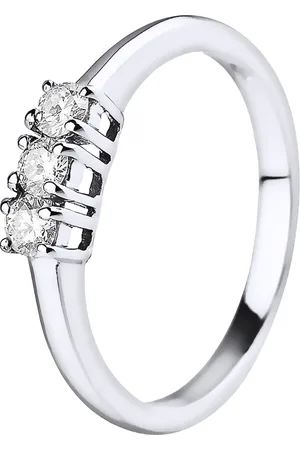 Diadema Womens - Ring - Trilogy Diamond - Gold - Size S