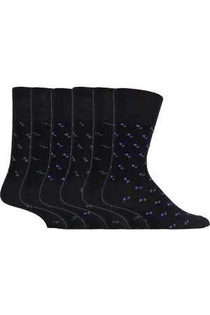 Gentle Grip Sock Shop - 6 Pairs Mens Non Elastic Bamboo Socks - SOMRM03 - Nylon - Size UK 6-11