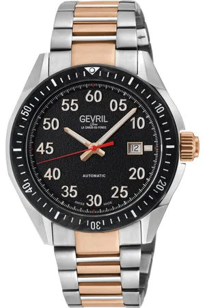 Gevril Mens Ascari Swiss Automatic Sellita SW200 Top ring in Black Forged Carbon Watch - - One Size