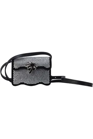 Palm Angels Womens Accessories Micro Party Beach Bag in Silver Leather - One Size
