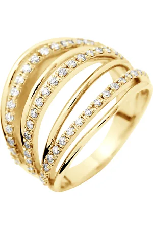 Diadema Womens - Ring - Prestige Jewelery - Diamonds - Yellow Gold - - Size L 1/2