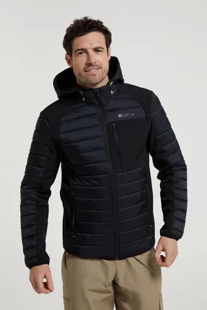 Mountain Warehouse Mens Turbine II Softshell Padded Jacket (Jet ) - Size Large