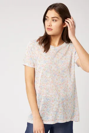 James Lakeland Womens Multicolor flower Printed T-shirt - viscose - Size 3XL