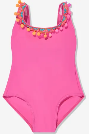 SELINI Girls Pom Pom Swimsuit in - Size 1Y