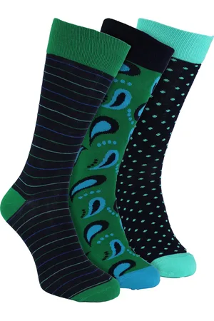 Happy Socks HS by - Mens 3 Pack Fun Novelty Dress - Stripe Cotton - Size UK 6-11