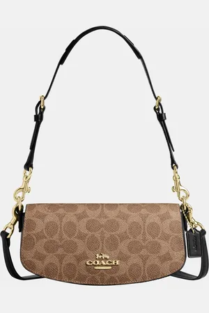 Coach Womens Andrea Small Shoulder Bag in Signature Canvas - - One Size