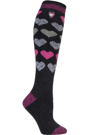 Heat Holders Womens Ladies Thin Extra Long Lightweight Knee High Thermal Socks - - Size UK 4-8