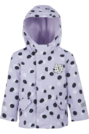 Regatta Kids Unisex Childrens/Kids Shyla The Leopard Waterproof Jacket ( Frost) - Size 5-6Y