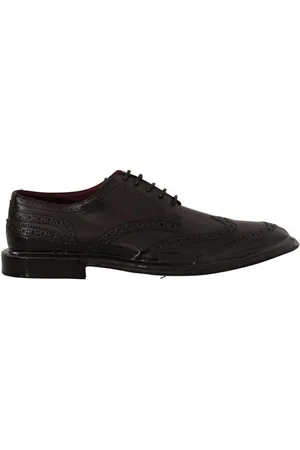 Dolce & Gabbana Mens Leather Oxford Wingtip Formal Derby Shoes Calfskin - Size EU 43