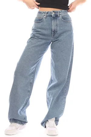 OFF-WHITE Womens Off White Puffy Over Extra Baggy Jeans in - Size 25W/32L