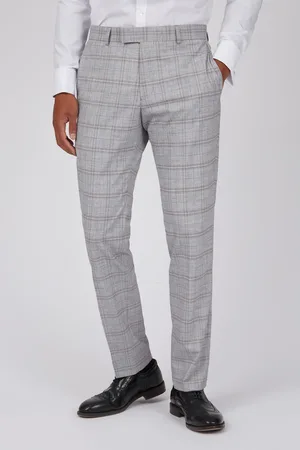 Antique Rogue Mens Chocolate Check Trousers - Size 42 Regular