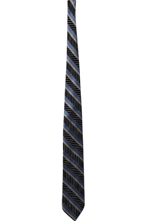 VALENTINO Pre-owned Mens Diagonal Striped Tie in Multicolor Silk - - One Size