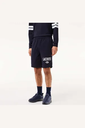 Lacoste Mens Regular Fit Print Jogger Shorts in Cotton - Size Small