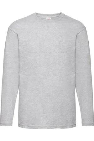 Fruit Of The Loom Mens Valueweight Heather Long-Sleeved T-Shirt (Heather ) - Size 3XL