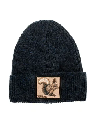 JOHN FRANK Mens Hat with hem and label on the front JFBN18W04 man - - One Size