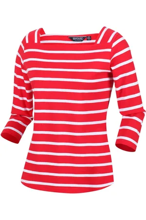 Regatta Womens Polexia Cotton 3/4 Top in Stripes - - Size 8 UK