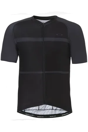 Oakley Short Sleeve Zip Up Black Mens Cycling T-Shirt 434144 02E - - Size 2XL