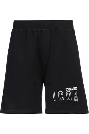 Dsquared2 Mens Icon Outline Printed Shorts in Cotton - Size 2XL