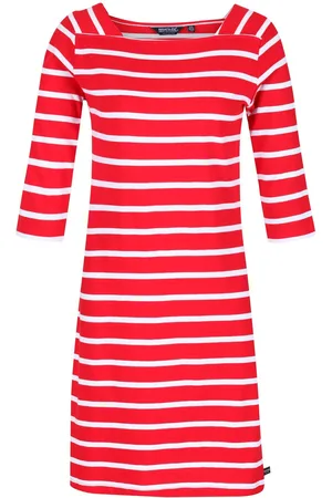 Regatta Womens/Ladies Paislee Stripe Casual Dress (True /White) Cotton - Size 10 UK