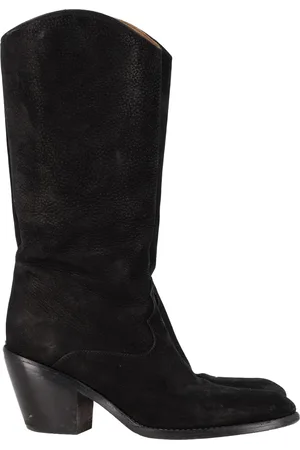 Chloé Pre-owned Womens Chloé Western Cowboy Boots in Leather and Suede - Size 38.5 EU/IT