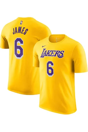 Nike Childrens Unisex NBA LA Lakers 6 James Lebron N&N Kids T-Shirt - - Size Medium