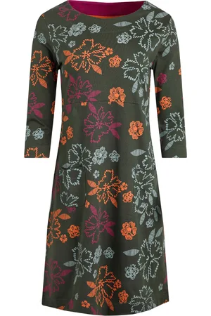 Weird Fish Womens/Ladies Starshine Floral Jersey Organic Dress (Fir ) - Size 10 UK
