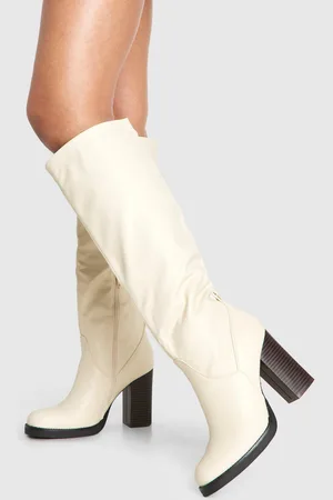 Boohoo Womens Knee High Stacked Heeled Boot - - Size UK 4