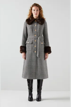 LK Bennett Womens Lottie Coats,Multi - - Size 10 UK