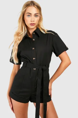 Boohoo Womens Utility Cargo Playsuit - - Size 10 UK