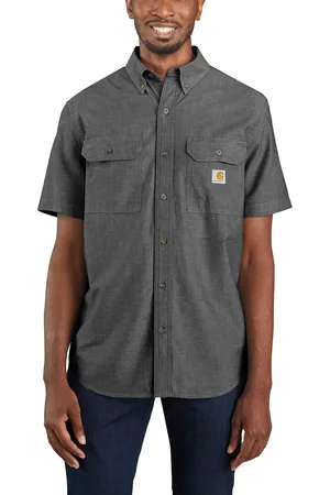 Carhartt Mens Loose Fit Chambray Long Sleeve Cotton Shirt - - Size Small