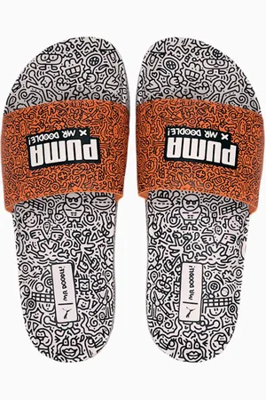 PUMA X Mr Doodle Leadcat 20 Multicolor Womens Sliders - - Size UK 5