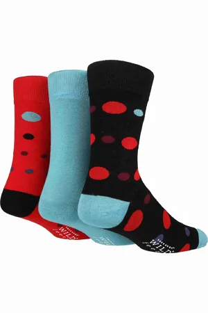 Wild Feet 3 Pack Mens Colourful Modern Patterned Bamboo Dress Socks - - Size UK 7-11
