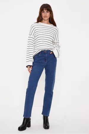 Oasis Womens Slim Mom Jeans - Cotton - Size 12 Regular
