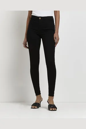 River Island Womens Skinny Jeans Molly Mid Rise Cotton - Size 4 Regular (UK Womens)
