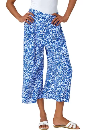 Roman Womens Ditsy Floral Print Culotte Trousers - - Size 20 UK