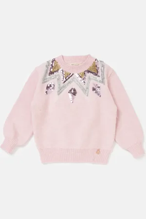 Angel & Rocket Girls Sophie Sequin Fairisle Jumper - - Size 11-12Y