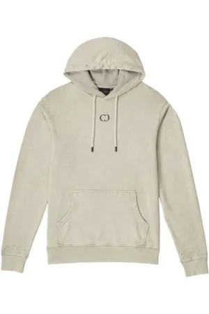 Criminal Damage Essential Distressed Washed Mens Hoodie - Cotton - Size Medium