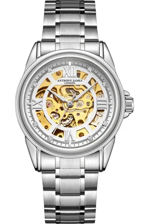 Anthony Hand Assembled Limited Edition Skeleton Steel Mens Watch - Stainless - One Size