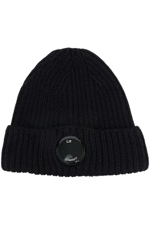 C.P. Company Mens Extra Fine Merino Wool Beanie in Total Eclipse Cotton - One Size