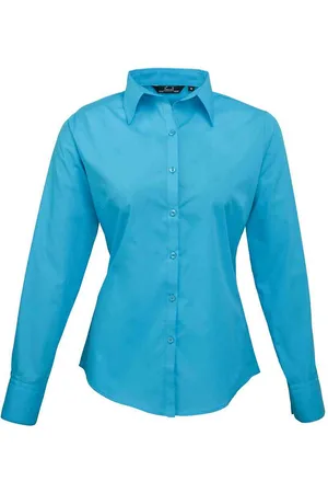 Premier Womens/Ladies Long-Sleeved Shirt - Size 6 UK
