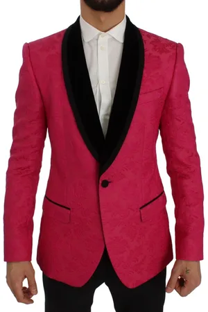 Dolce & Gabbana Mens Floral Brocade Slim Blazer Jacket - Cotton - Size IT 44 (Men
